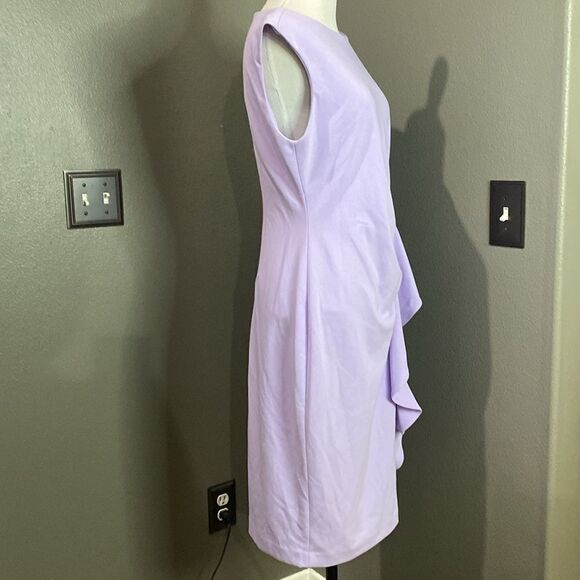 Calvin Klein Women's Ruffle-Trim Sheath Dress lavender - Picture 9 of 13